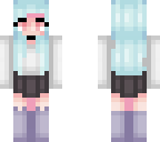 blue haired girl-
