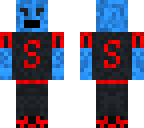 blue man with red style