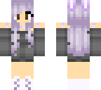 cute purple bunny girl