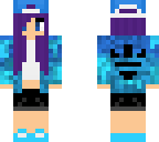 purple blue girl