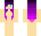 purple hair girl template