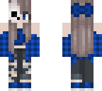 skull blue girl
