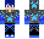blue flaming creeper boy