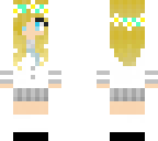 blonde school girl with daisy chain