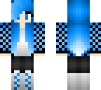 blue girl with white boots
