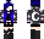 blue-haired girl