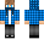 blue plaid hoodie