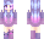 blue to pink outfit