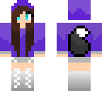 purple hoodie wolf girl