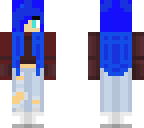 blue haired highschooler