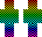 cool checkered rainbow person  i did it