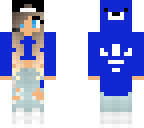cute blue gamer girl