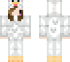 chicken onesie andshort brown hair