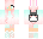 cute bunny girl with cute backpack