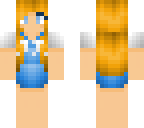 girl in blue dress and white jacket