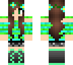 green and blue girl