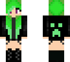 green haired girl