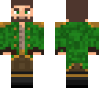 young man in green coat