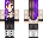 brown and purpled hair girl