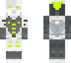 cool snow robot with green glow