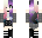 galaxy sunset wolf girl