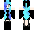 blue galaxy cat girl