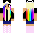 cool faded ice blonde rainbow haired girl