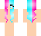 pink and blue hair girl base