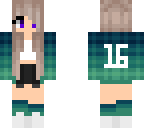 aqua plaid girl
