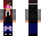 ombre red to black hair girl