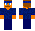 blue pixogram character
