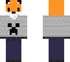 fox with creeper sweater