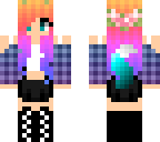 rainbow wolf girl