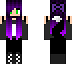 black and purple cat girl