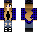 blue plaid girl