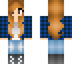 blue plaid girl
