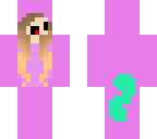 pink onesie with cyan tail