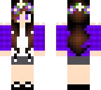purple brunette girl