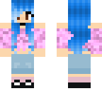blue haired cool girl
