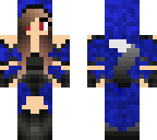 blue wolf girl with hood