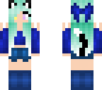 cute blue cat girl 