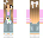cute pink dungarees girl