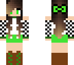 green cute girl