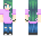 teal hair girl
