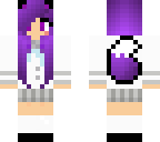 purple hair fox school girl