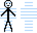 stickman on lined paper