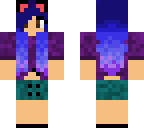 blue cat girl
