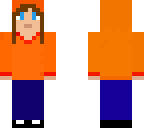 girl with orange hoodie