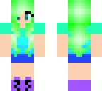 green haired girl
