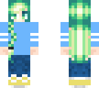 green haired girl